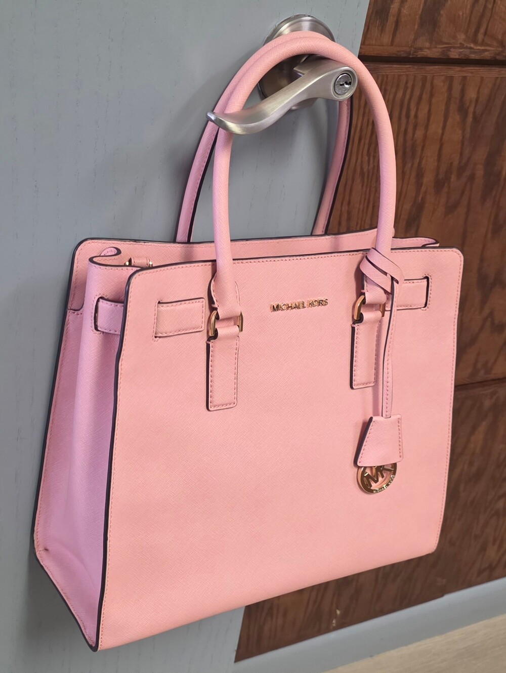 Michael Kors Dillon Pink Saffiano Leather Satchel NWOT